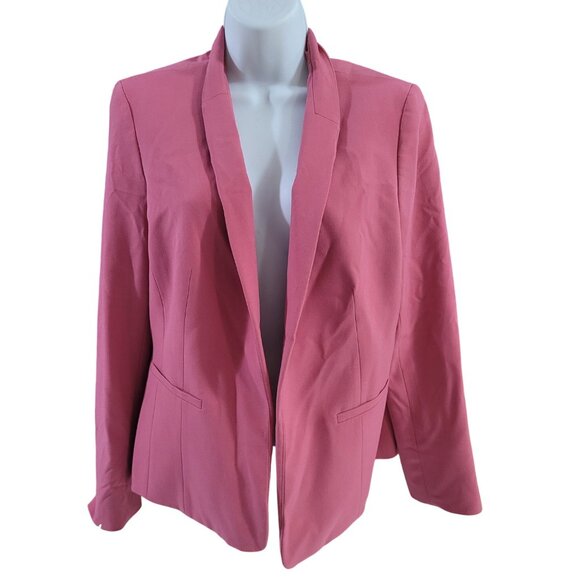 Nine West Womens Pink Blazer Jacket M Polyester Viscose & Elastane Blend - Picture 8 of 11